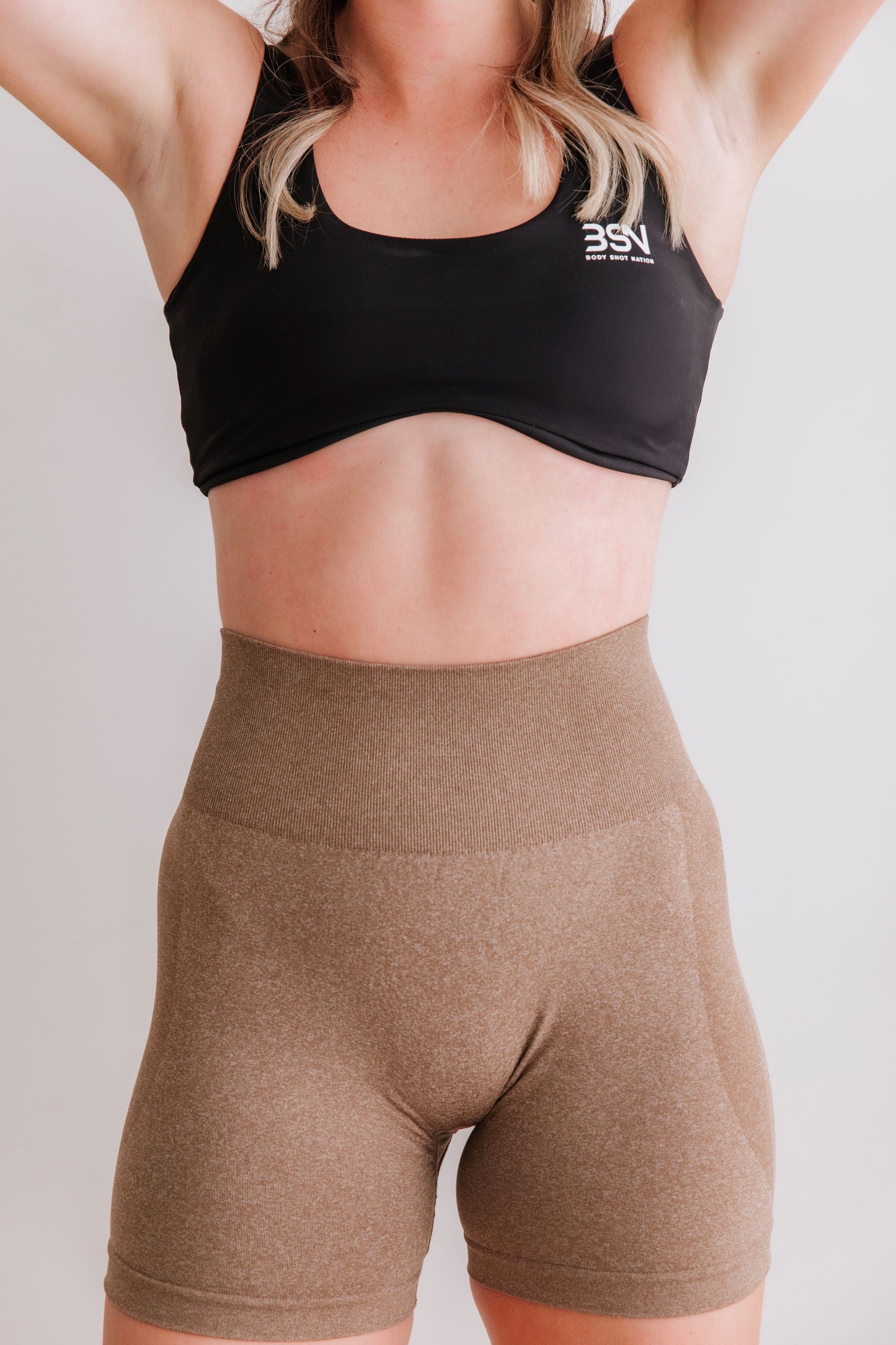 Brown Seamless Shorts